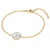 Valero Pearls Armband  lichtblauw / goud