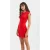Korte Mouw Mini Bodycon Jurk met Een Ruguitsnede en Ronde Hals
