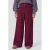 FLURESK wide leg broek met ceintuur – donkerrood