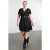 Trendyol Curve Dames Zwart Bloemen Kort / Mini Kort Casual Skater Grote maten Jurk