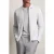 Reiss Ls Zip Through Ribbed Four Pocket Shirt Soft Grey