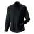 Russell Collection Heren overhemd met lange mouwen (Zwart)