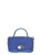 Roberta M Blauw Rundleer Tas
