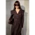 Trendyol Modest Dames Bruin Effen Maxi Lang Skater Modest Jurken