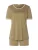 Hanro Korte pyjama ‘Laura’  kaki / olijfgroen