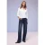 Street One Dames Shirt met 3/4-mouwen, split neck en knopen in Wit