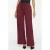 VILA wide leg gebreide casual broek – donkerrood