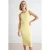 TRENDYOLMİLLA Dames Geel Effen Midi Mouwloos Stijlvol/Avond Bodycon Jurken