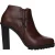 Max Mara Bruine Leren Enkellaarsjes