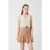 Hoge Taille Plissé Minirok met Kettingdetails