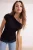 TRENDYOLMİLLA Dames Zwart Effen Kort Getailleerd Blouses