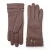 Dames winterhandschoenen met gesp en zachte wollen voering in Italiaans leer in nude beige