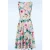 Topvintage Exclusive ~ Cindi Floral swing jurk in turquoise en roze