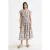 Scotch & Soda Gathered Midi Dress With Tied Details Art Dept Collage Grey
