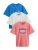 Next Shirt  blauw / zalm roze / wit