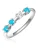 Glanzstücke München Ring  turquoise / zilver / transparant
