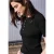 Street One Studio Dames Basic Shirt met geribde textuur in Zwart