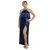 Vrouwen Halflange Portefeuille Slanke Satin Viscose Jurk Goddiva