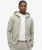 Plain Zip Hoodie Grijs