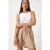 Hoge Taille Wijde Been Katoenen Shorts
