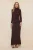 Trendyol Modest Dames Bruin Effen Maxi Lang Stijlvol/Avond Skater Modest Avond Jurken