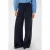 Saint Tropez high waist wide leg casual broek – donkerblauw