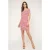 Rood-wit gestreepte Bardot-jurk