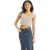 Levis Korte tanktop met kabelpatroon voor dames (Havermout Heather)