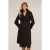 Motivi Double-breasted Trench Coat In Technical Fabric Black