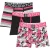 Crosshatch Heren Crystaline Boxershorts (Set van 3) (Fuchsia/Zwart/Grijs)