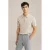 WE Fashion polo fijn gebreid beige