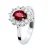 Marquise Ring RUBY 0,95 Cts Diamond 0,36 Cts White Gold 18 Karaat