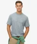 Overdyed Gemêleerd T-shirt met Slub-effect Donkerblauw