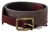 GF Ferre Bruine Leren Brede Gouden Chroom Logo Gesp Riem