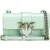 PINKO Love One Mini Cl Pelle Sfumata Pastel Green-old Silver