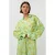 Studio AMAYA wide leg high waist gebloemde broek groen