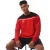 Sondico Heren Precisie Gestreept Sweatshirt Met Lange Mouwen (Rood, Zwart)