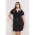 Trendyol Curve Dames Zwart Slogan Kort Regular fit Grote maten Blouses