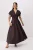 TRENDYOLMİLLA Dames Bruin Effen Maxi Mouwloos Stijlvol/Avond Skater Jurken