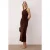 TRENDYOLMİLLA Dames Bruin Effen Kort / Mini Mouwloos Avond / Dagelijks Bodycon Jurken