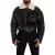 Dolce & Gabbana Heren Zwarte Leren Shearling Bikerjas