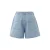 FRNCH high waist denim short light blue denim