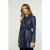 Navy leren jasje met riem