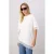 TRENDYOLMİLLA Dames Ecru Effen Kort Regular fit T-shirts