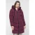 Geisha Jas Lange Gewatteerde Jas Met Opstaande Capuchon 68534 18 000480 Burgundy Dames