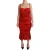Dolce & Gabbana Dames Rode Zijden Stretch Zeemeermin Bodycon Jurk