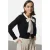 TRENDYOLMİLLA Dames Zwart Colorblock Lang Regular fit Vesten