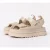 Platformsandalen met Verstelbare Band in Beige