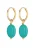 ELLI Oorbellen  turquoise / goud