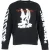 Off-White Diag Cartoon T-shirt met lange mouwen in zwart katoen